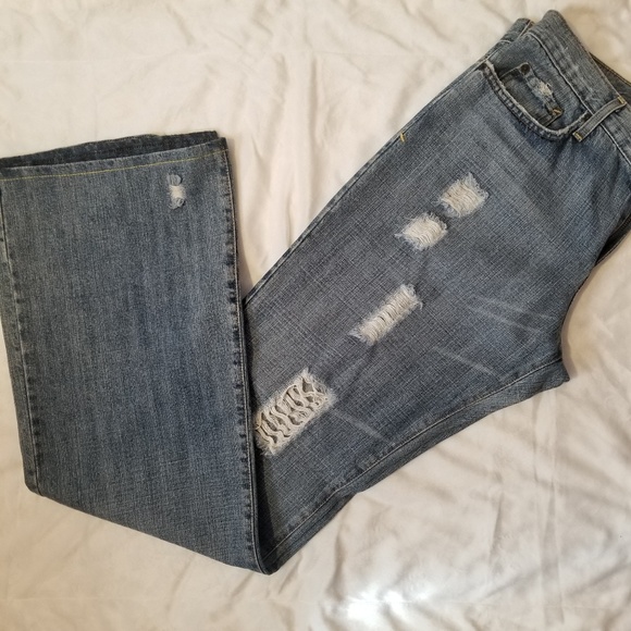 Denim - Ladies distressed Jeans size 15 Truck jeans